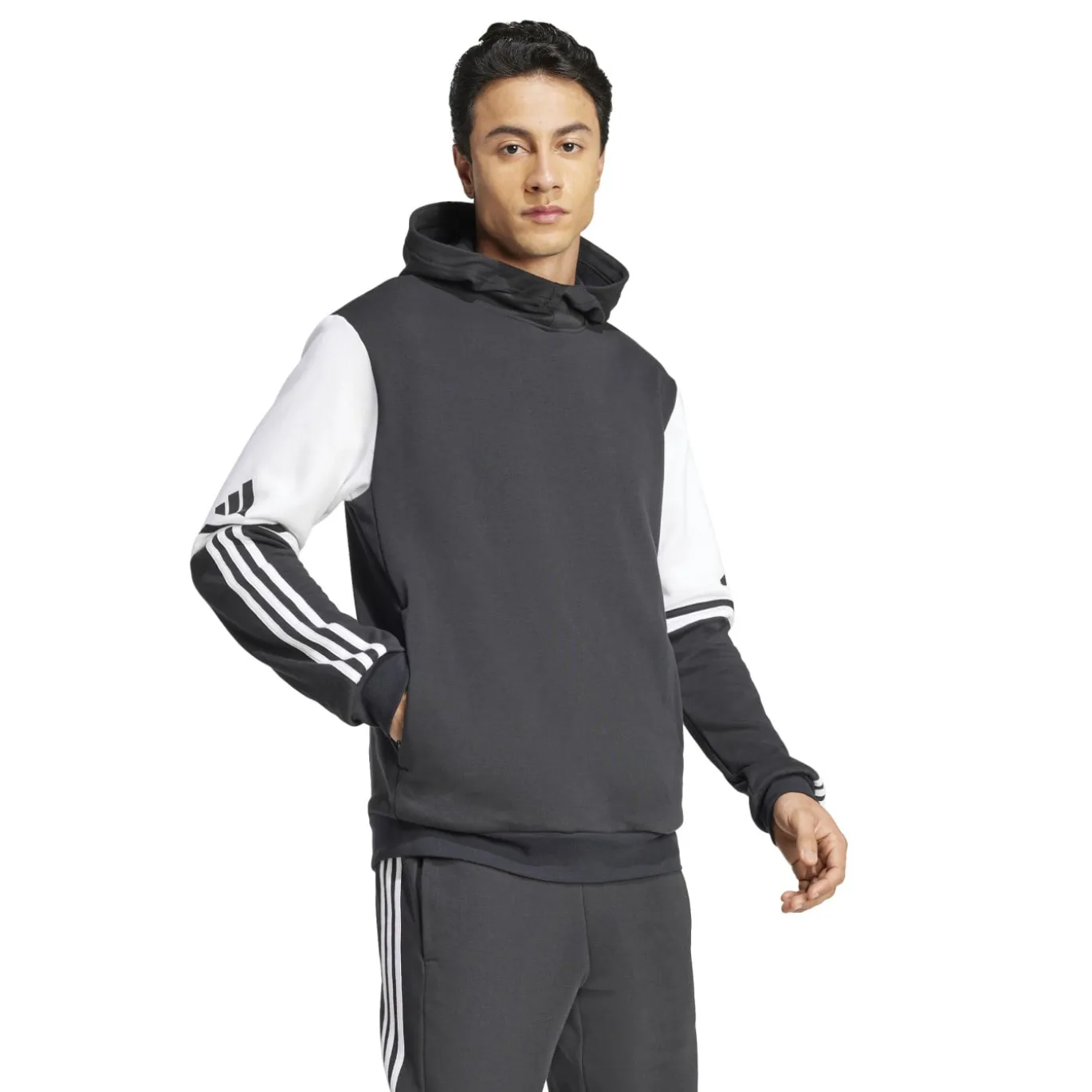 adidas Squadra 25 Sweat Hooded Trainingspak Zwart Wit