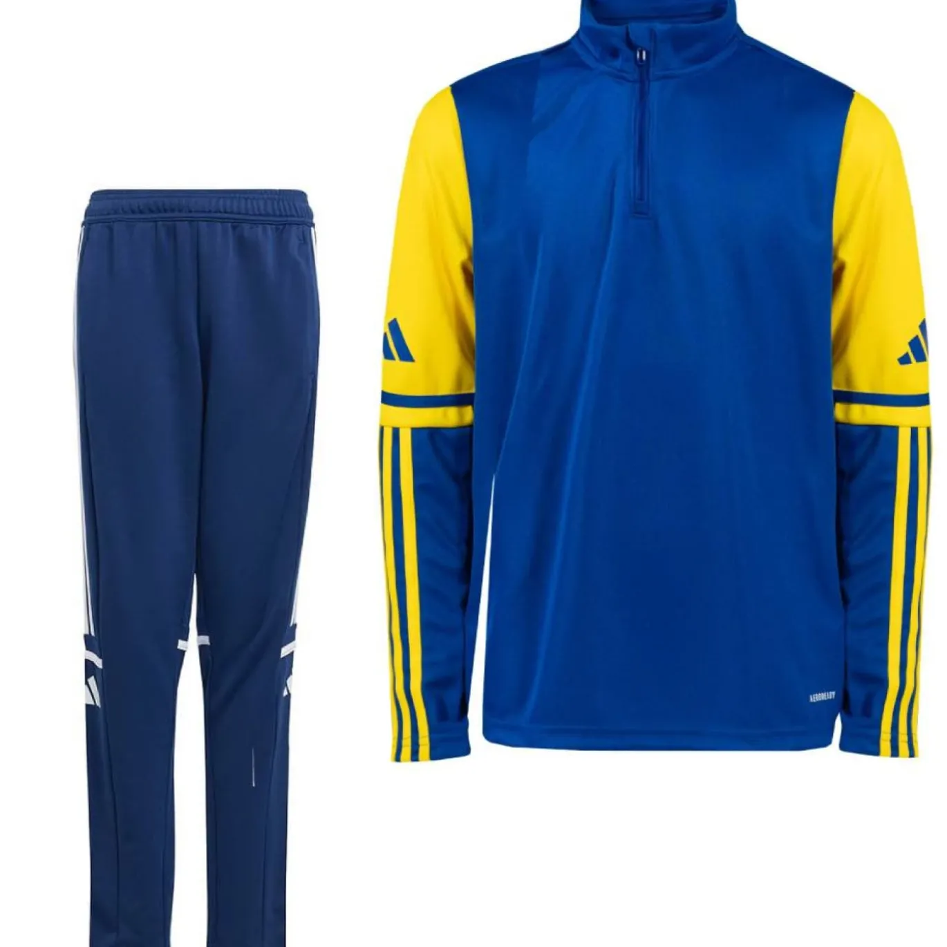 adidas Squadra 25 Trainingspak 1/4-Zip Kids Blauw Geel Donkerblauw
