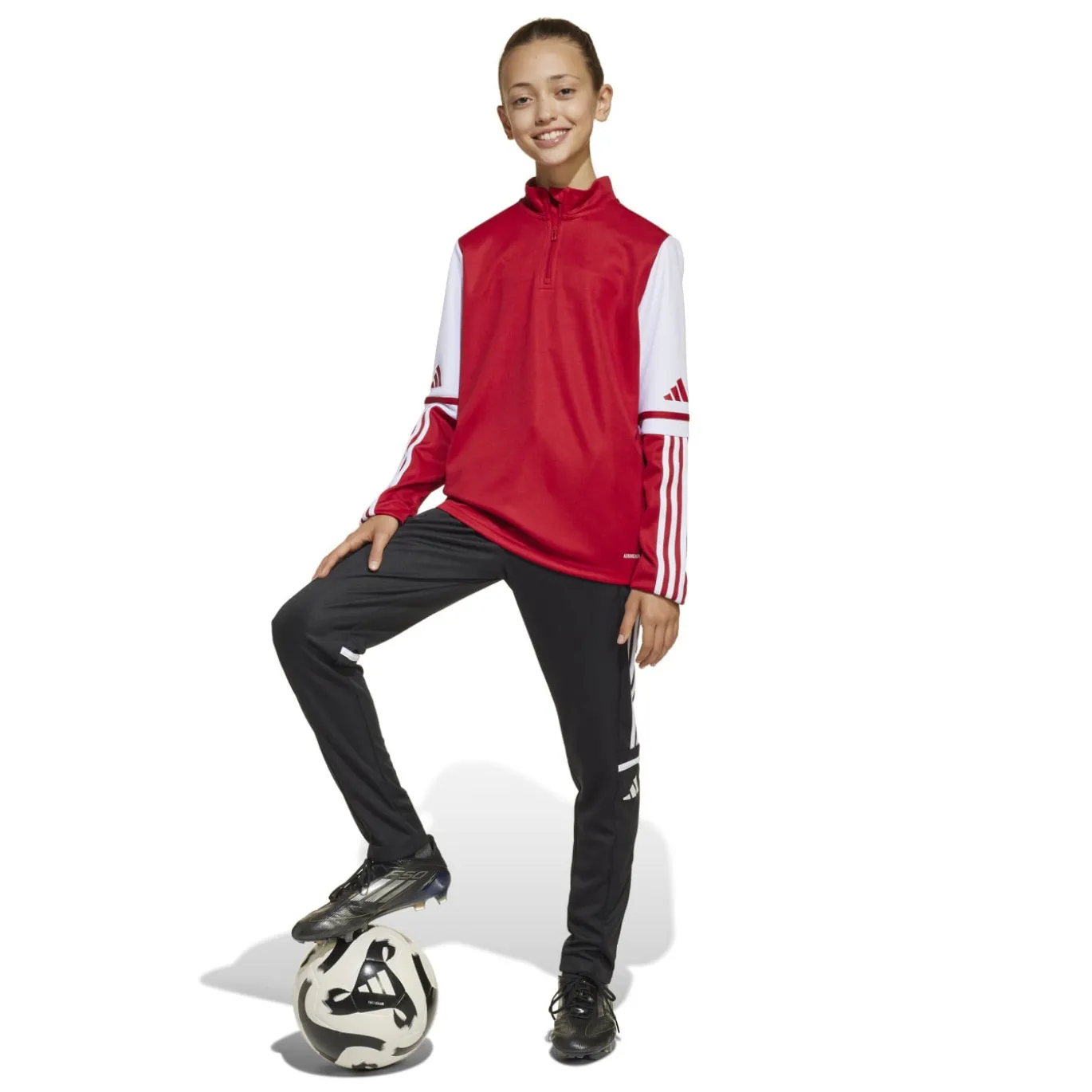 adidas Squadra 25 Trainingspak 1/4-Zip Kids Rood Zwart Wit