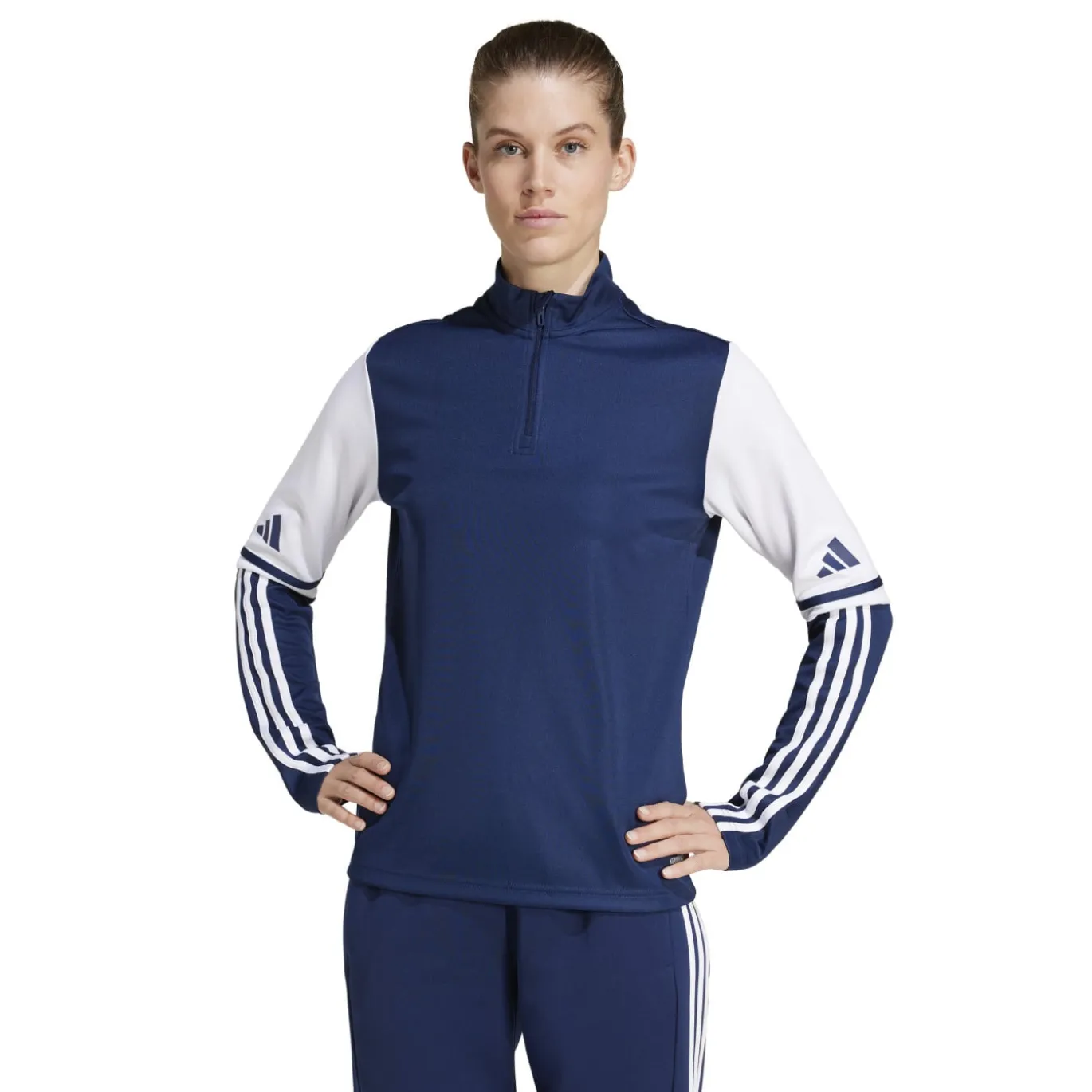 adidas Squadra 25 Trainingstrui 1/4-Zip Dames Donkerblauw Wit