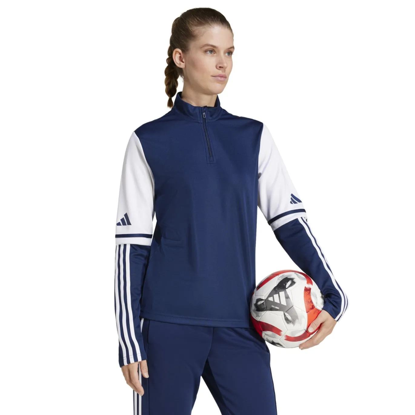 adidas Squadra 25 Trainingstrui 1/4-Zip Dames Donkerblauw Wit