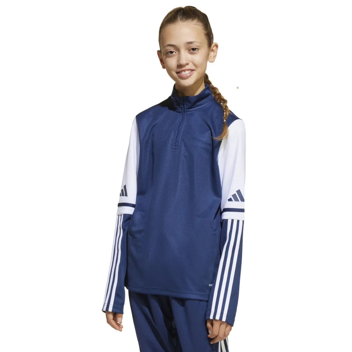 adidas Squadra 25 Trainingstrui 1/4-Zip Kids Donkerblauw Wit