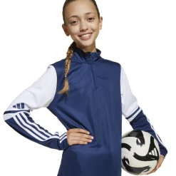 adidas Squadra 25 Trainingstrui 1/4-Zip Kids Donkerblauw Wit