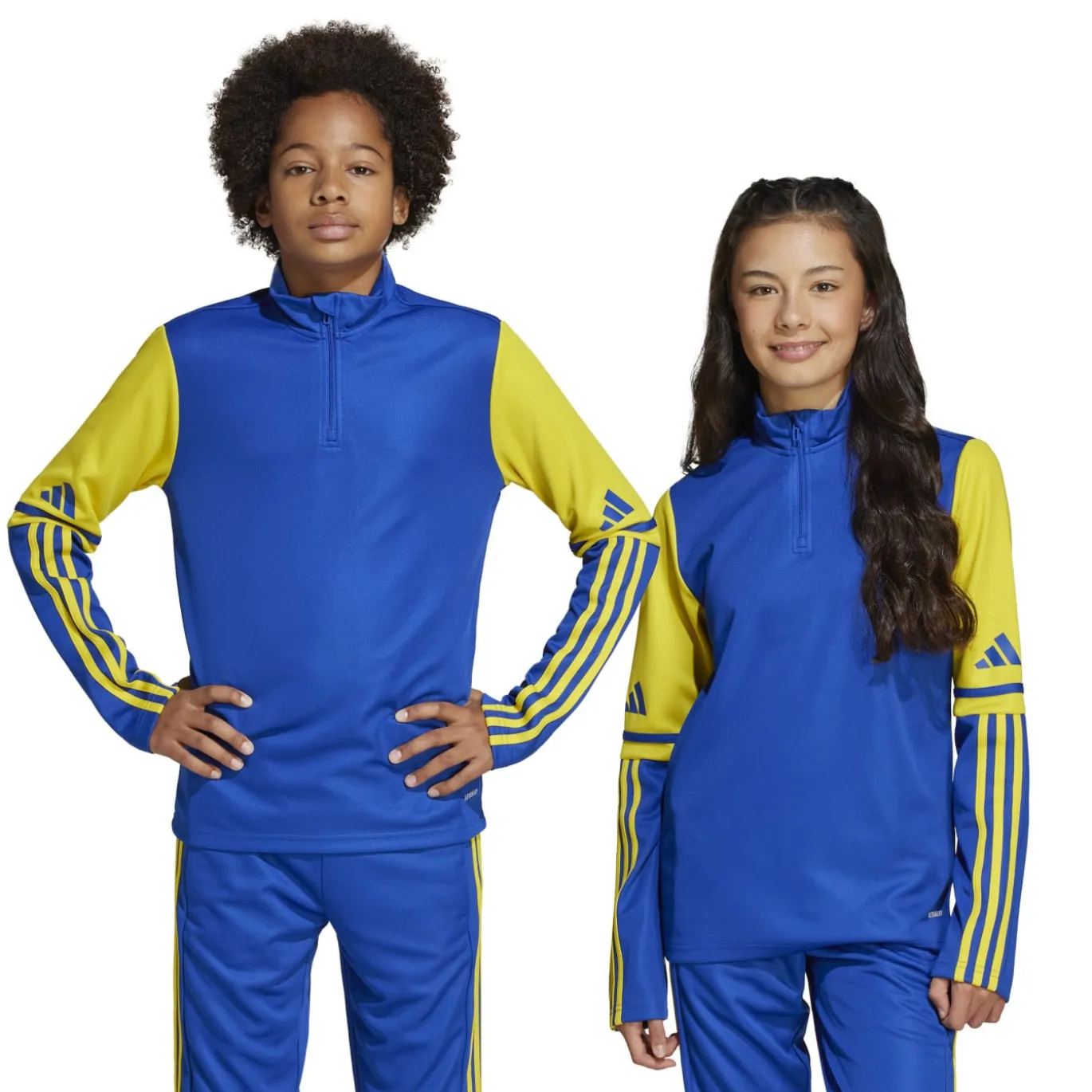 adidas Squadra 25 Trainingstrui 1/4-Zip Kids Blauw Geel