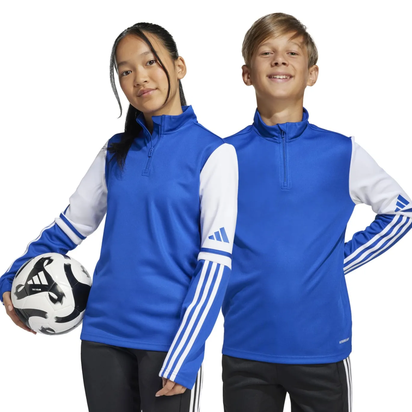 adidas Squadra 25 Trainingstrui 1/4-Zip Kids Blauw Wit