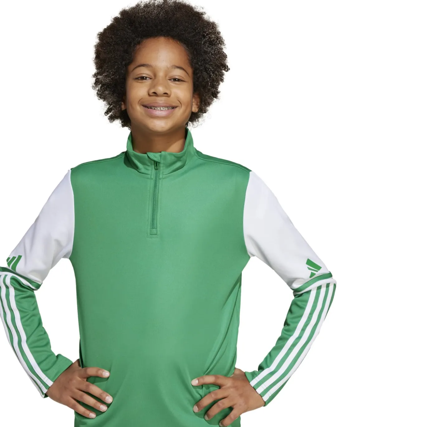 adidas Squadra 25 Trainingstrui 1/4-Zip Kids Groen Wit