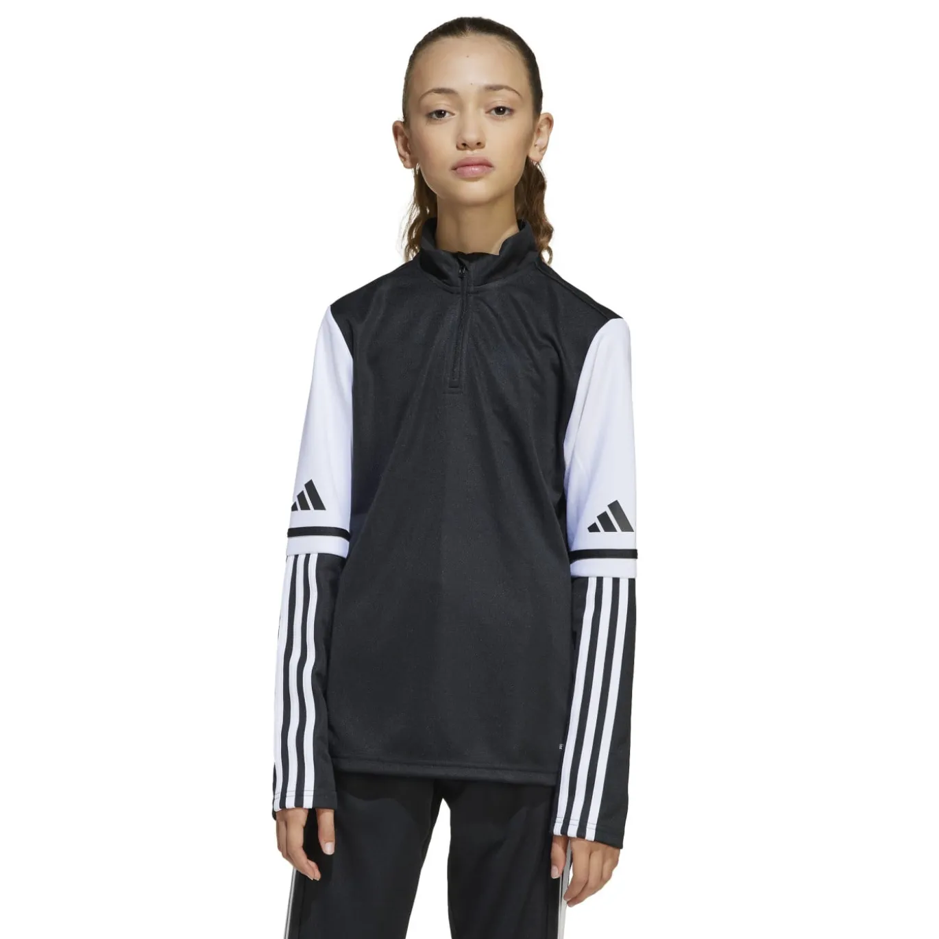 adidas Squadra 25 Trainingstrui 1/4-Zip Kids Zwart Wit