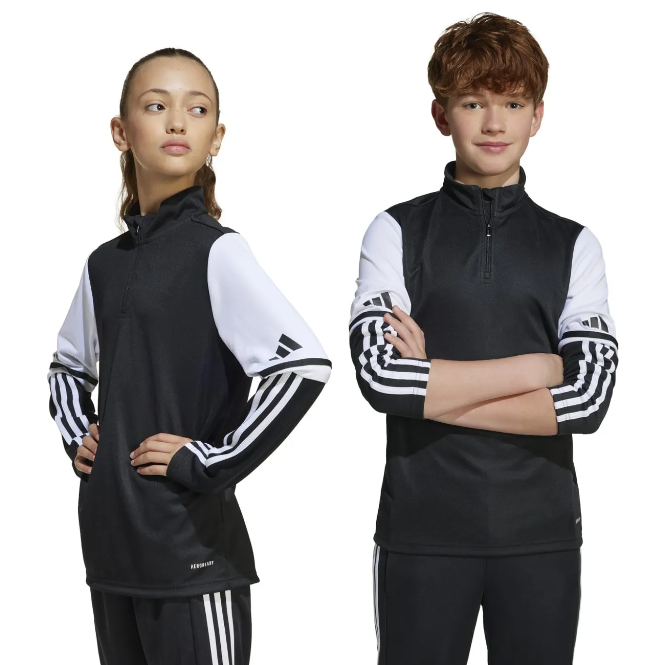 adidas Squadra 25 Trainingstrui 1/4-Zip Kids Zwart Wit
