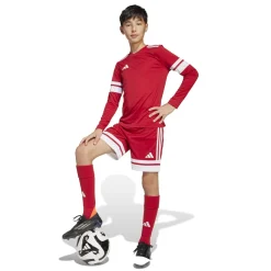 adidas Squadra 25 Voetbalshirt Lange Mouwen Kids Rood Wit