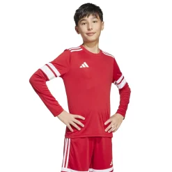 adidas Squadra 25 Voetbalshirt Lange Mouwen Kids Rood Wit