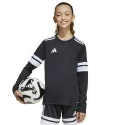 adidas Squadra 25 Voetbalshirt Lange Mouwen Kids Zwart Wit