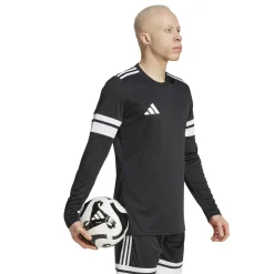 adidas Squadra 25 Voetbalshirt Lange Mouwen Zwart Wit