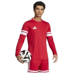adidas Squadra 25 Voetbalshirt Lange Mouwen Rood Wit