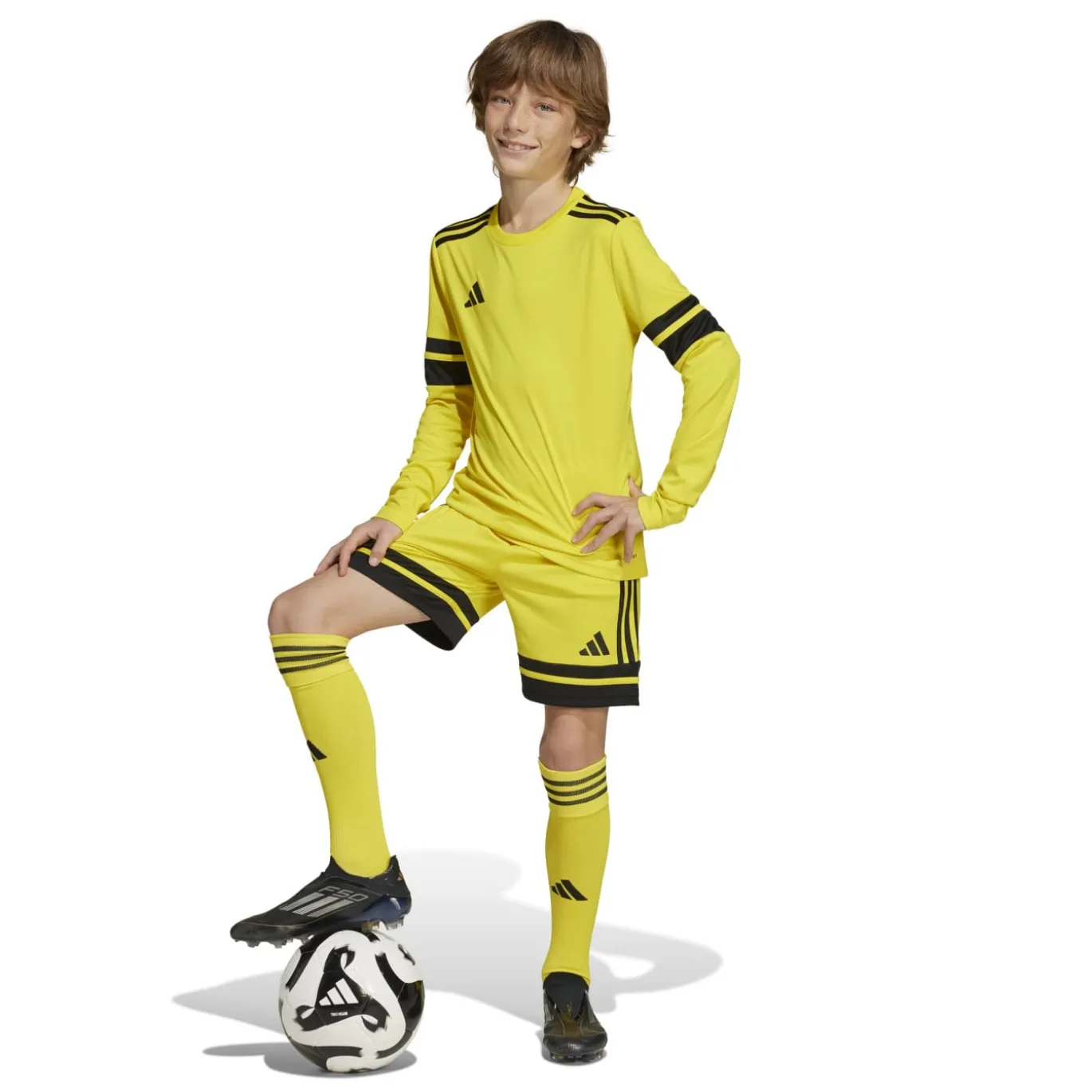 adidas Squadra 25 Voetbalshirt Lange Mouwen Kids Geel Zwart