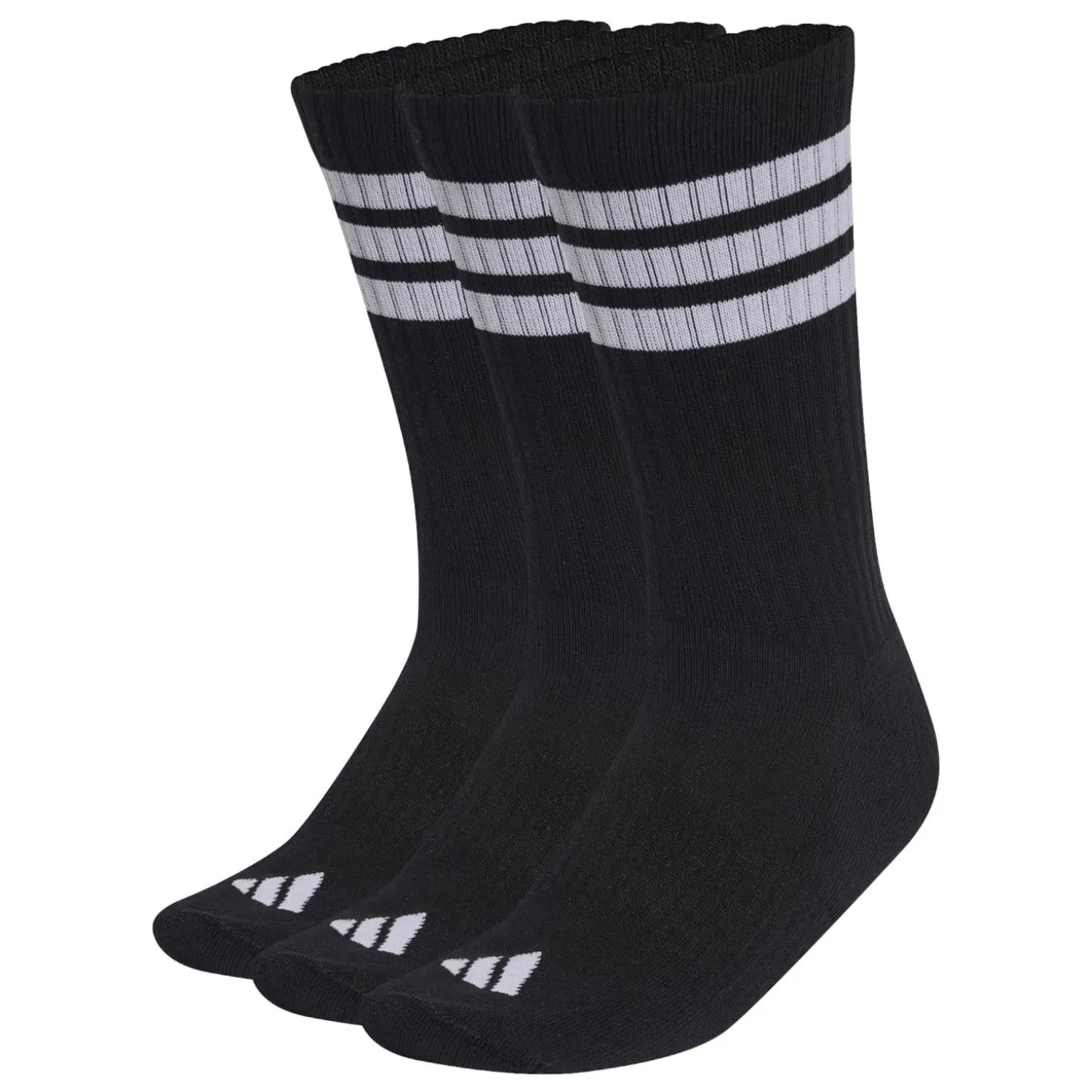 adidas 3-Stripes Gevoerde Sportwear Sokken 3 Paar Zwart Wit