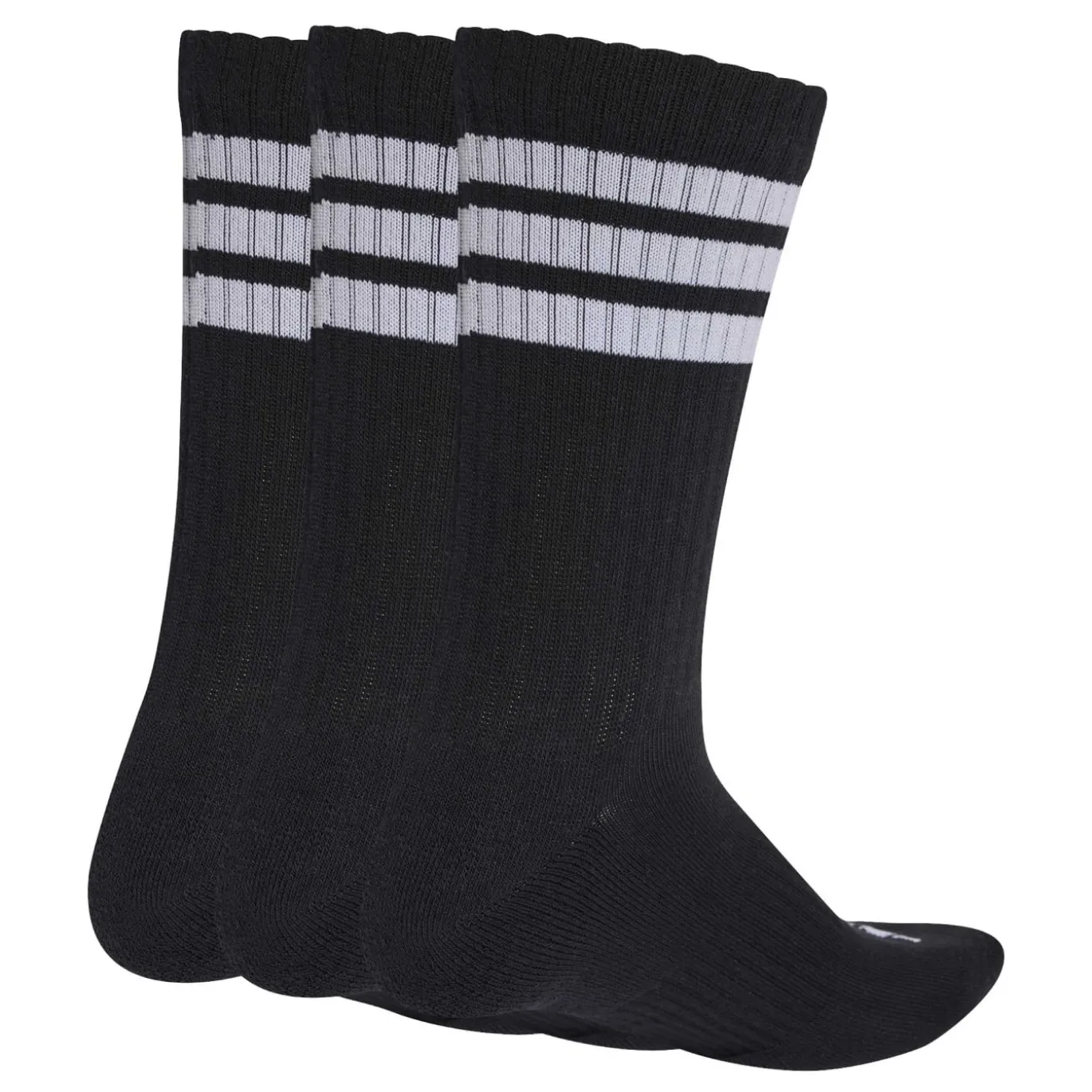 adidas 3-Stripes Gevoerde Sportwear Sokken 3 Paar Zwart Wit