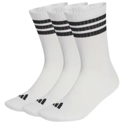 adidas 3-Stripes Gevoerde Sportwear Sokken 3 Paar Wit Zwart