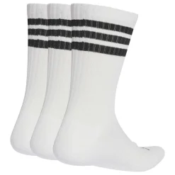 adidas 3-Stripes Gevoerde Sportwear Sokken 3 Paar Wit Zwart