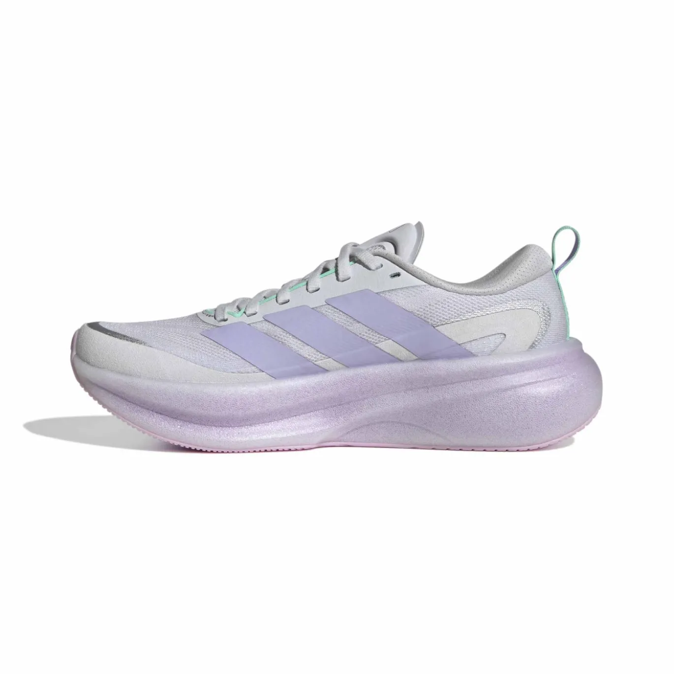 adidas Supernova Glide Hardloopschoenen Dames Zilvergrijs Paars Mintgroen