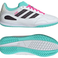 adidas Super Sala III Zaalvoetbalschoenen (IN) Kids Wit Zwart Turquoise Roze