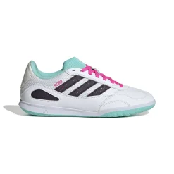 adidas Super Sala III Zaalvoetbalschoenen (IN) Kids Wit Zwart Turquoise Roze