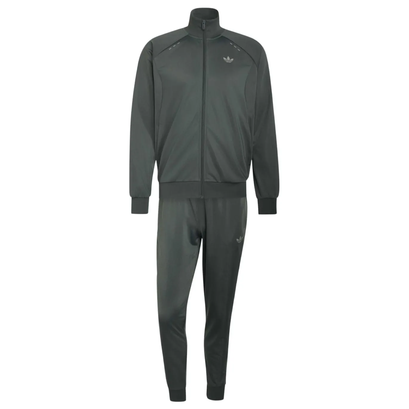 adidas Tech Essential Trainingspak Donkergroen Grijs