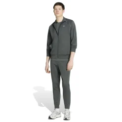 adidas Tech Essential Trainingspak Donkergroen Grijs