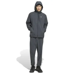 adidas Tech Essential Woven Trainingsjack Donkergrijs Zilver
