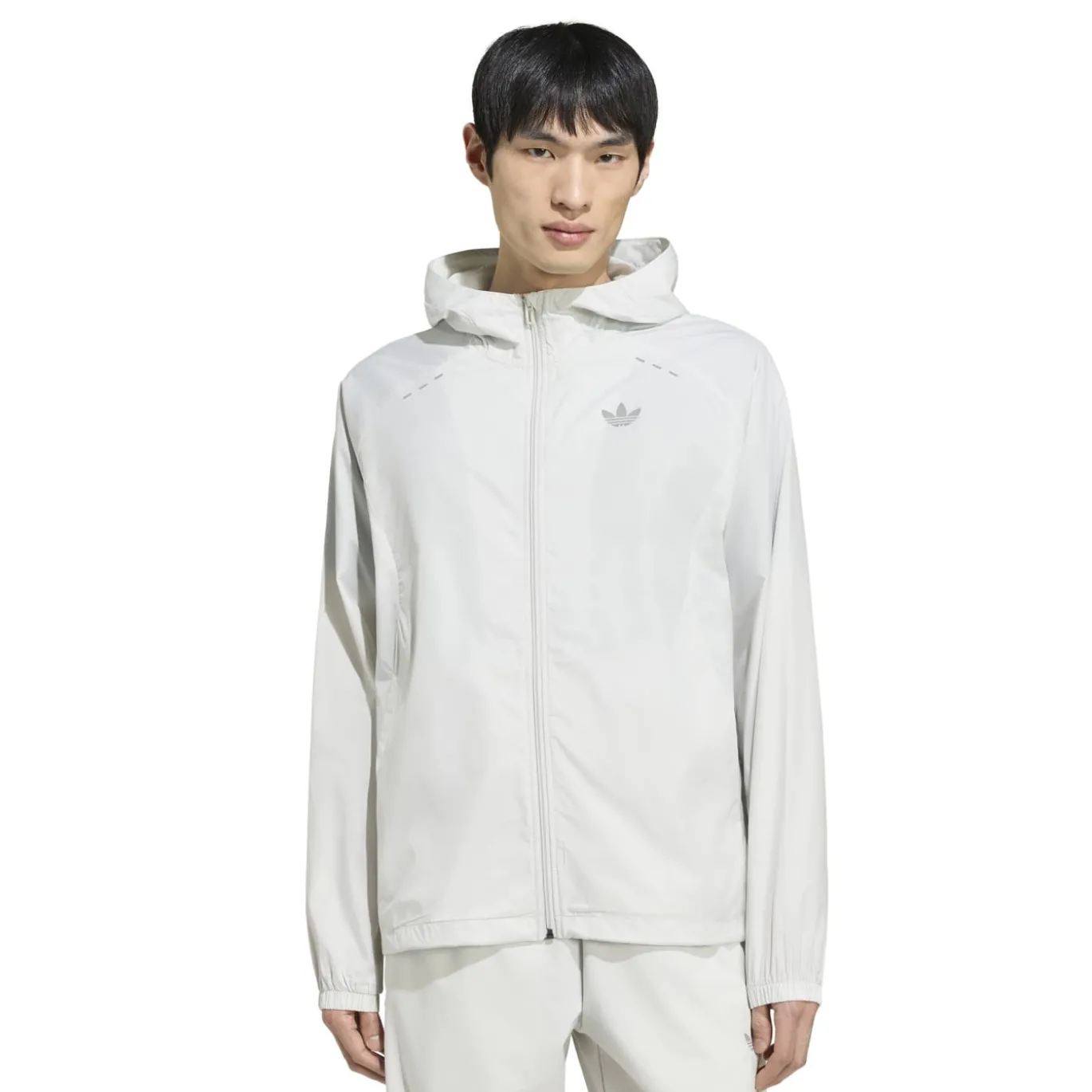 adidas Tech Essential Woven Trainingsjack Lichtgrijs Zilver
