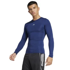 adidas Techfit Ondershirt Lange Mouwen Donkerblauw Wit
