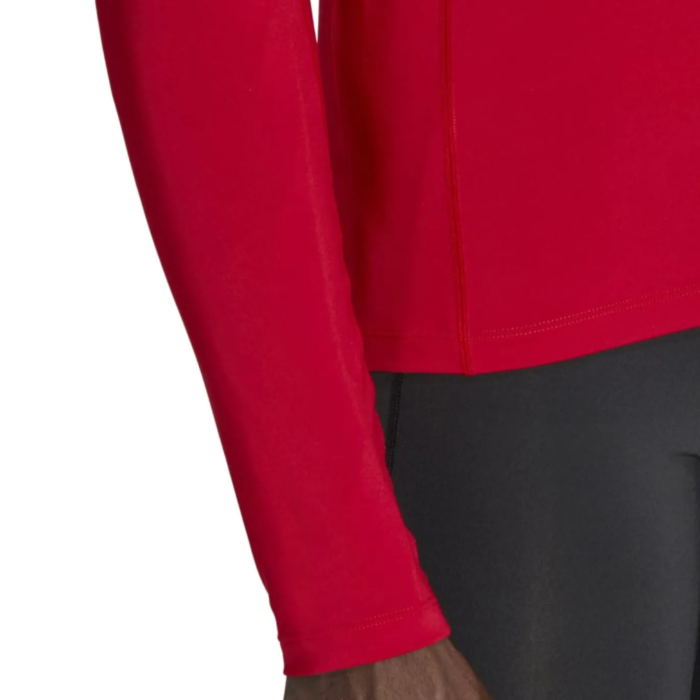 adidas TechFit Ondershirt Lange Mouwen Rood Grijs