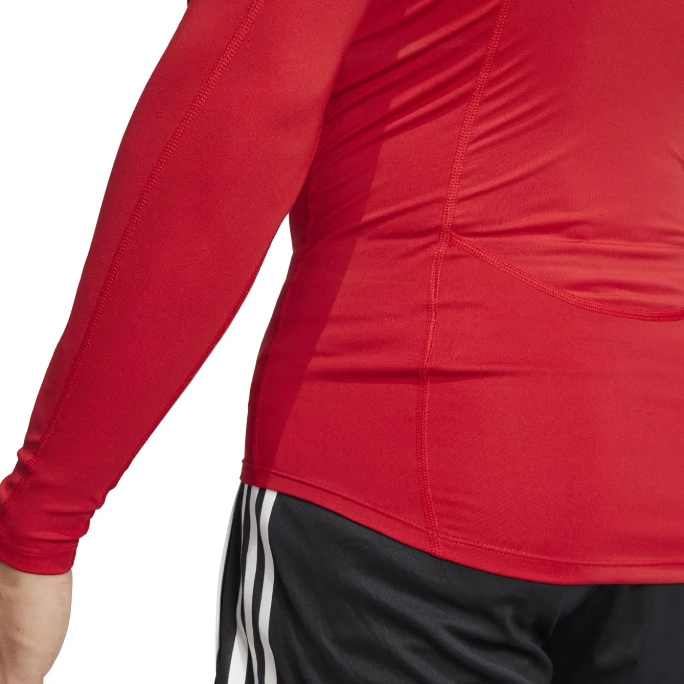 adidas Techfit Ondershirt Lange Mouwen Rood Wit