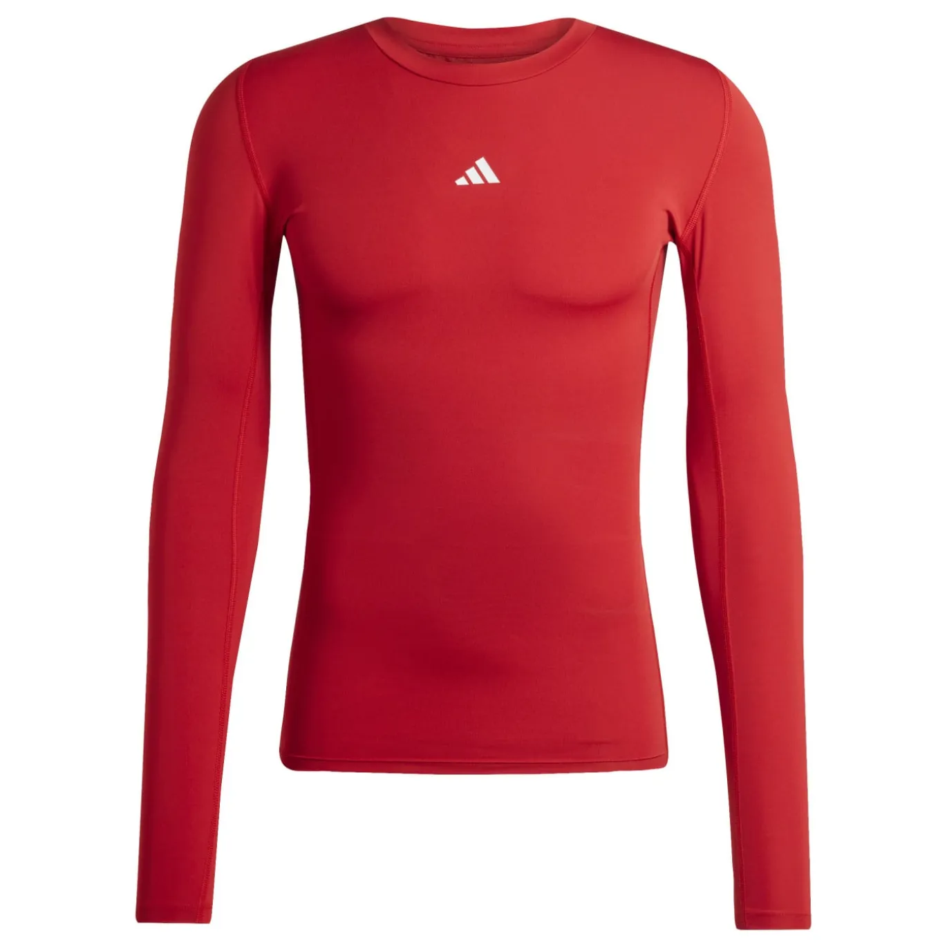adidas Techfit Ondershirt Lange Mouwen Rood Wit