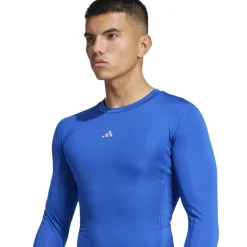 adidas TECHFIT Ondershirt Lange Mouwen Blauw