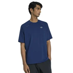 adidas Tech Trefoil Essential T-Shirt Donkerblauw Zilver