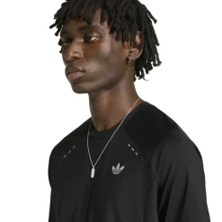 adidas Tech Trefoil Essential T-Shirt Zwart Zilver