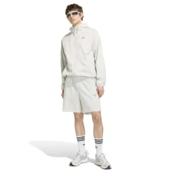 adidas Tech Trefoil Essential Woven Trainingsbroekje Lichtgrijs Zilver