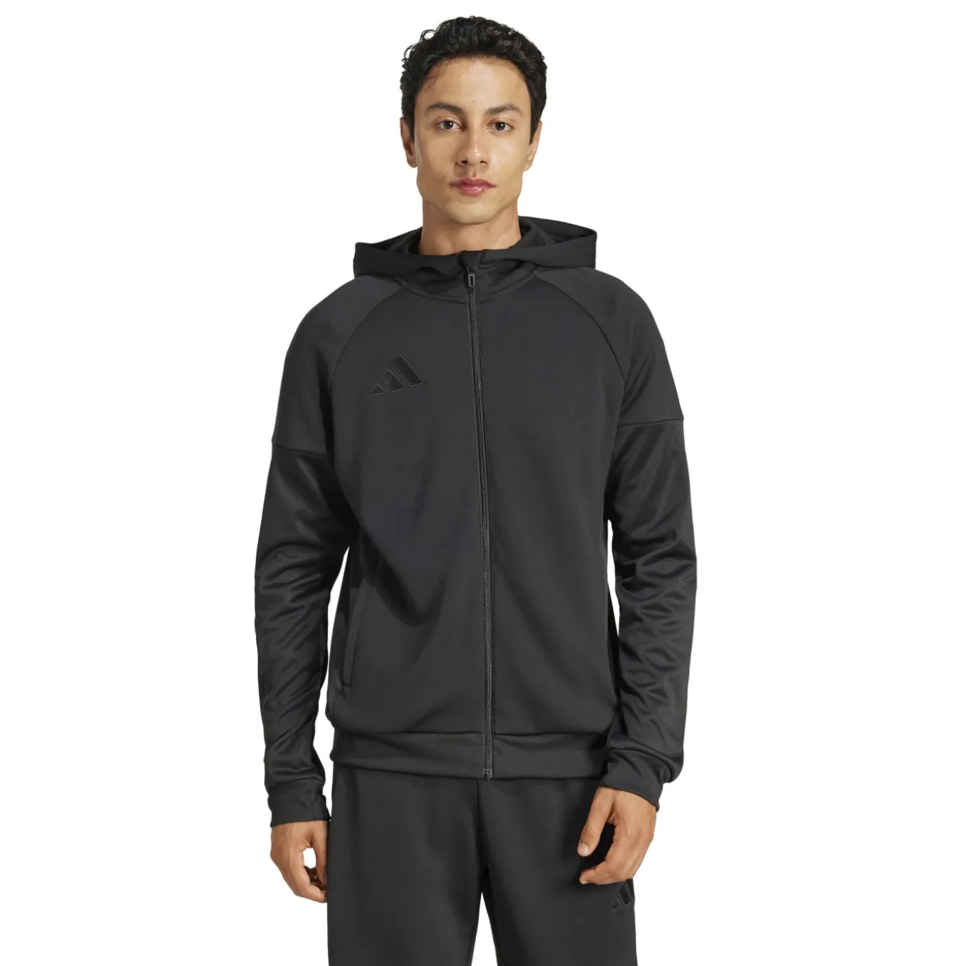 adidas Tiro 25 Casual Trainingspak Full-Zip Hooded Zwart