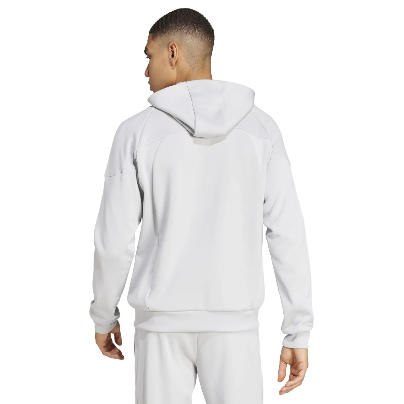 adidas Tiro 25 Casual Trainingspak Full-Zip Hooded Lichtgrijs Wit
