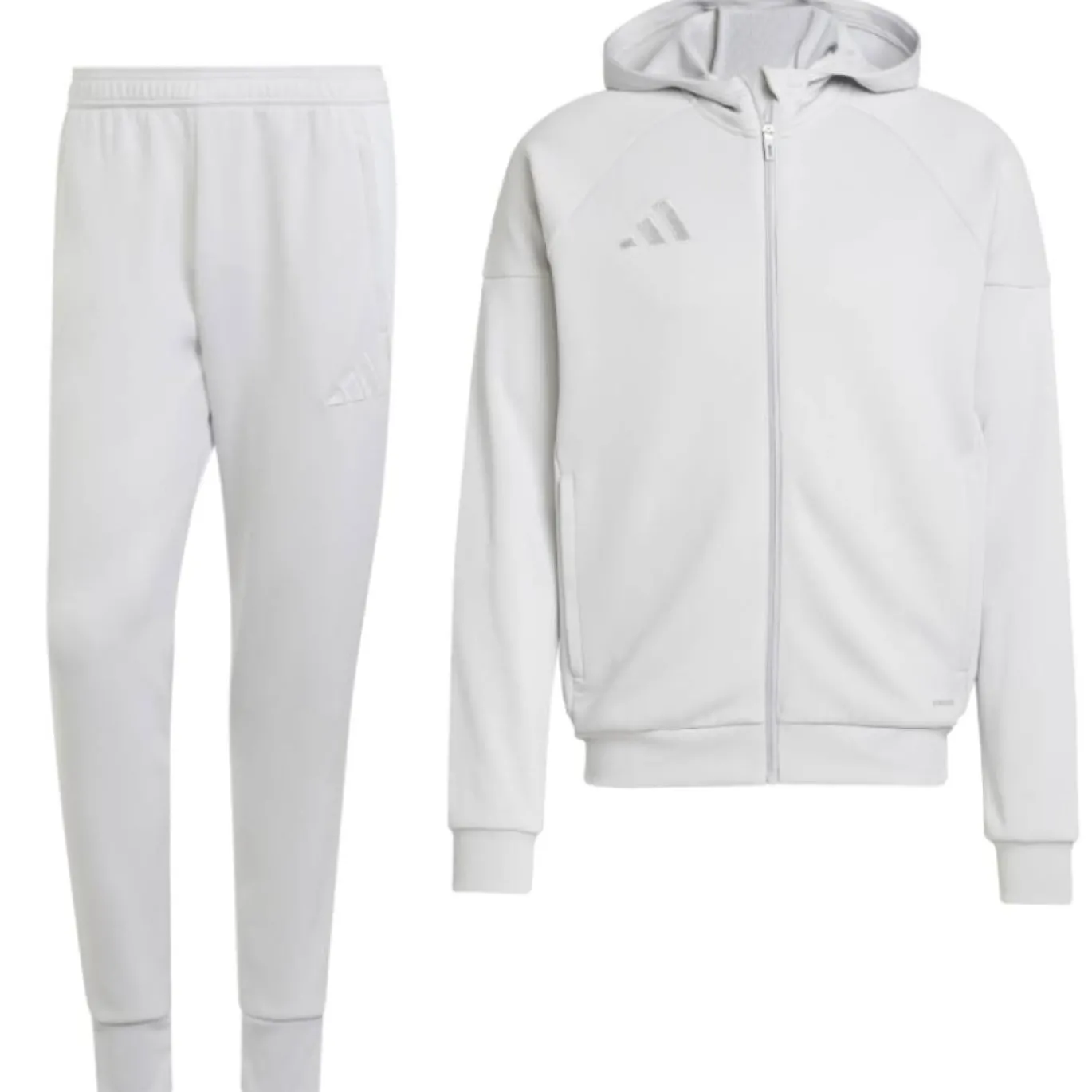 adidas Tiro 25 Casual Trainingspak Full-Zip Hooded Lichtgrijs Wit