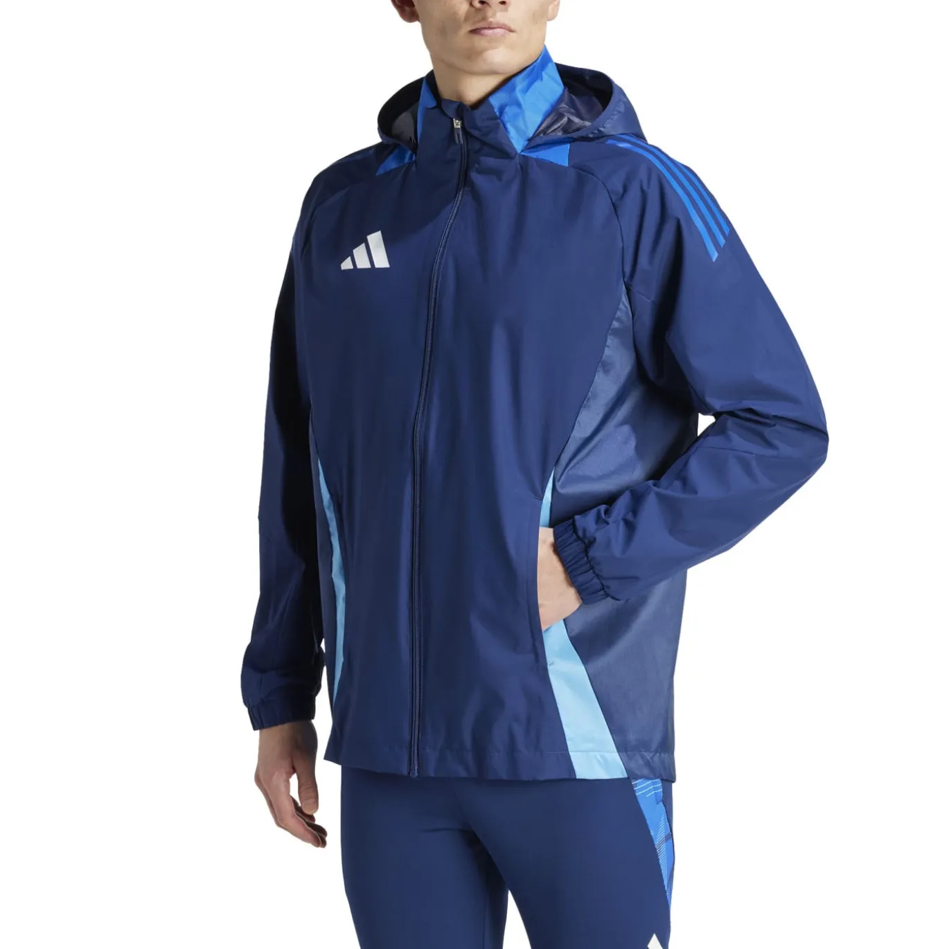 adidas Tiro 24 Competition Allweather Jas Donkerblauw Blauw