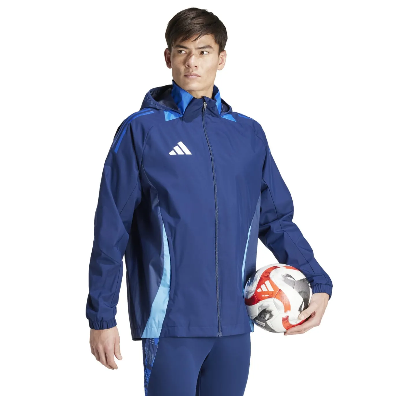 adidas Tiro 24 Competition Allweather Jas Donkerblauw Blauw