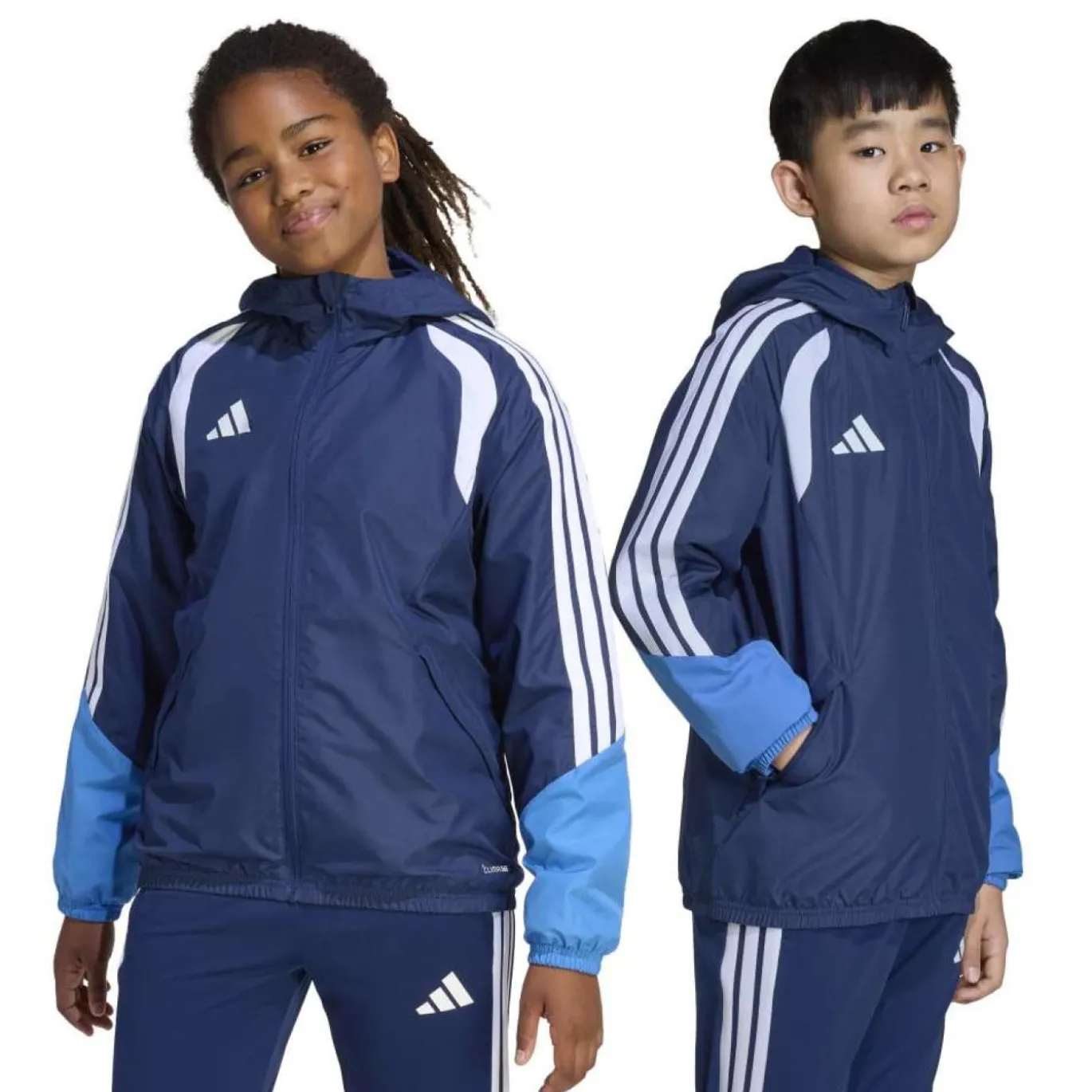 adidas Tiro 26 Competition Allweather Jack Kids Donkerblauw Blauw