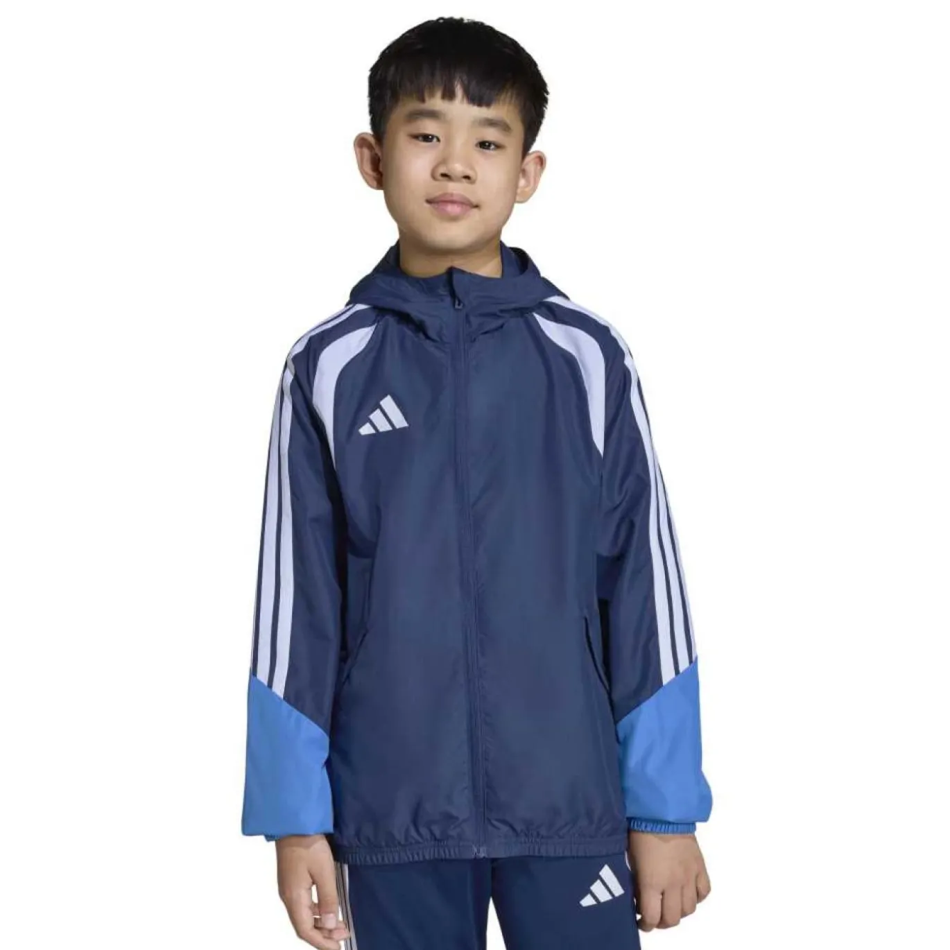 adidas Tiro 26 Competition Allweather Jack Kids Donkerblauw Blauw