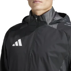 adidas Tiro 24 Competition Allweather Jas Zwart Donkergrijs