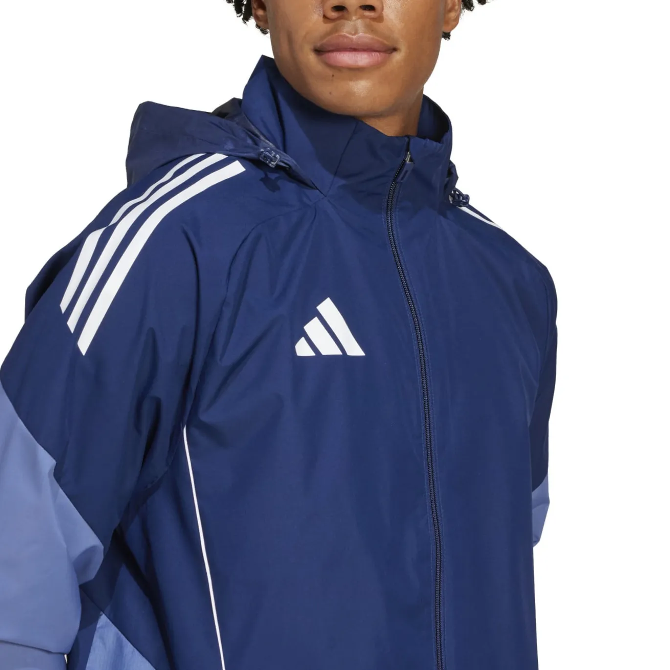 adidas Tiro 25 Competition Allweather Jack Donkerblauw Lichtblauw