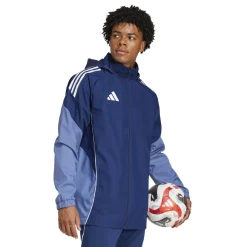adidas Tiro 25 Competition Allweather Jack Donkerblauw Lichtblauw