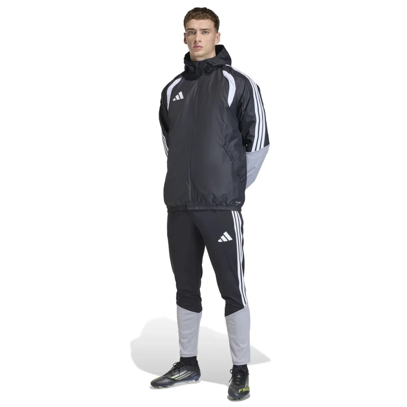 adidas Tiro 26 Competition Allweather Jack Zwart Grijs