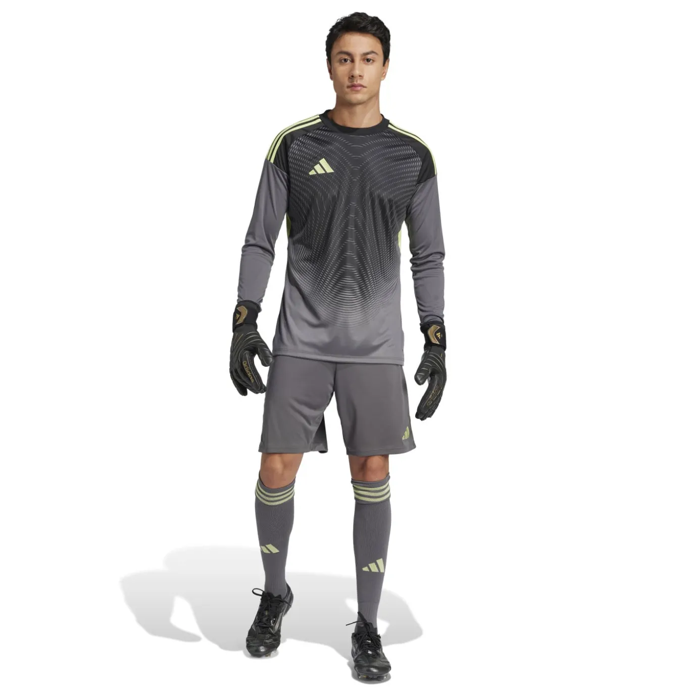 adidas Tiro 25 Competition Keepersshirt Lange Mouwen Grijs Zwart Lichtgroen