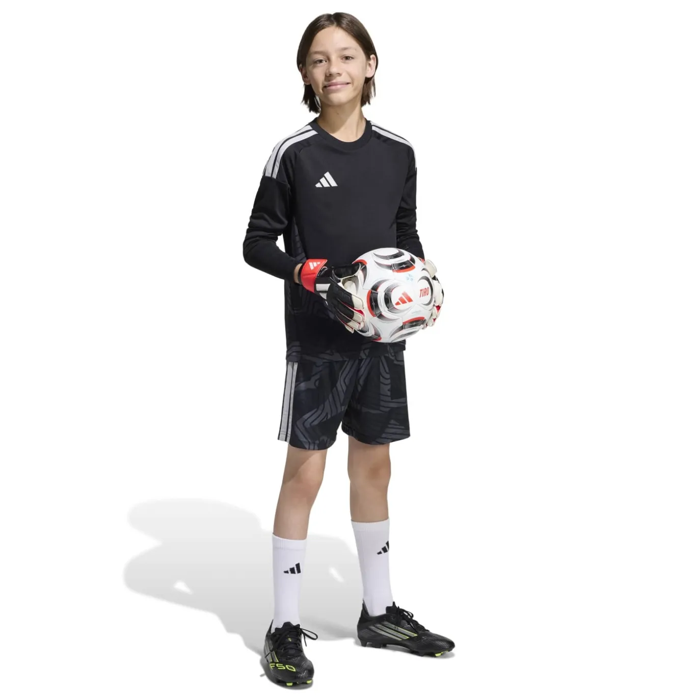 adidas Tiro 26 Competition Keepersshirt Lange Mouwen Kids Zwart